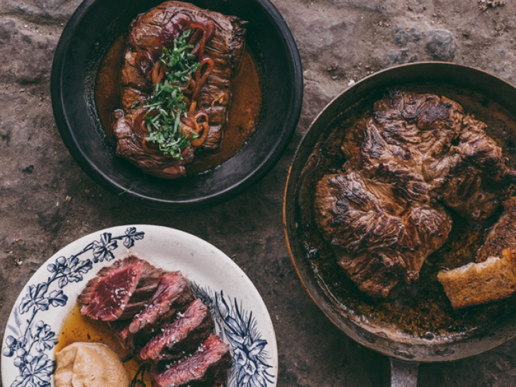 Bavette, Hampe et Araignée à l'échalote